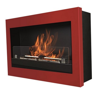 Wall-to-ceiling BIO-FIREPLACES - Treviso - Red